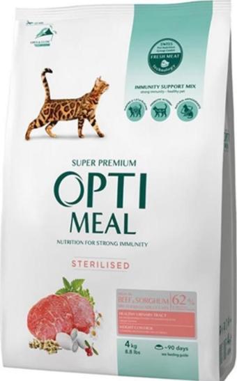 OptiMeal Sterilised Somonlu Kısırlaştırılmış Kedi Maması 4 Kg