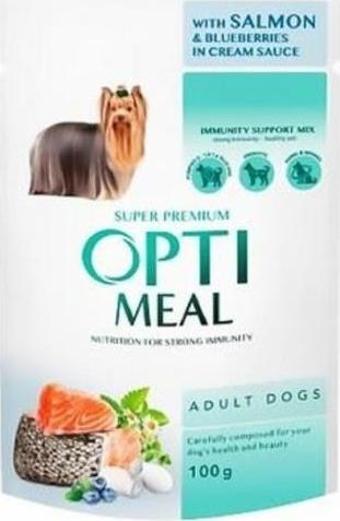 OptiMeall Somonlu Yaban Mersinli Küçük Irk Köpek Konservesi 100 gr