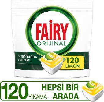 Fairy Hepsi Bir Arada 120 Yıkama Bulaşık Makinesi Deterjanı