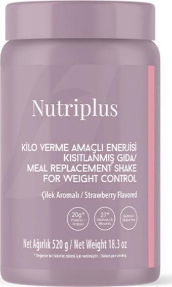 Nutriplus Shake Çilek Aromalı 520 gr