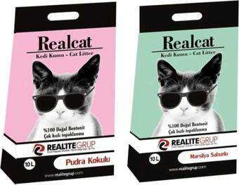 REAL Kedi Kumu,en Iyi Topaklanan Bentonit Kedi Kumu, 2adet X 10l