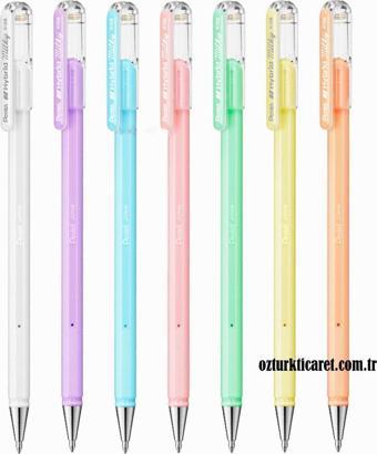 Pentel Hybrid Milky 0.8mm 7'li Pastel Jel Kalem Set
