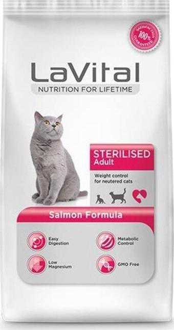 LaVital Sterilised Somonlu Kedi Maması - 12 Kg