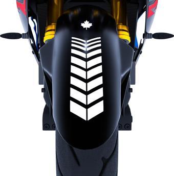 2 Adet Sport Motosiklet Çamurluk Süt Beyaz Kask Sticker Çınar Extreme 
