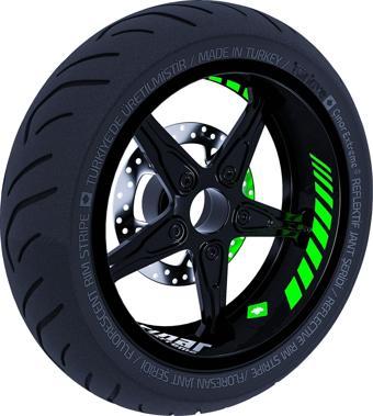 Gp Racing Floresan Yeşil İç Jant Şeridi Sticker Çınar Extreme 