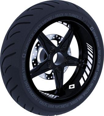 Gp Racing Süt Beyaz İç Jant Şeridi Sticker Çınar Extreme 