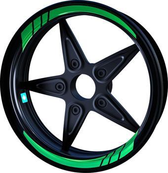 Moto GP Orman Yeşili İç Jant Şeridi Sticker Çınar Extreme 