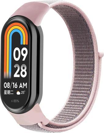 Coverzone Xiaomi Mi Band 8 Akıllı Bileklik Ile Uyumlu Kordon Bilekli Kumaş Kayış Spor Bileklik Kaliteli Örme