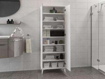 Baby Darling %100 Mdf Marmara 8 Bölmeli Çok Amaçlı Banyo Dolabı Beyaz