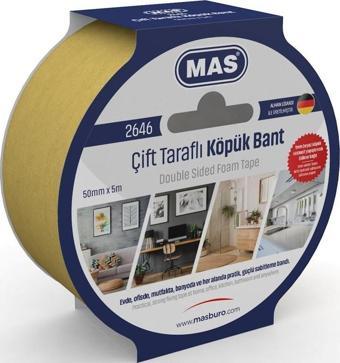 MAS ÇİFT TARAFLI KÖPÜK BANT 50MM X 5M 2646