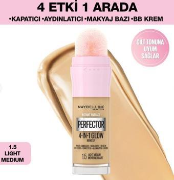 Maybelline New York Instant Perfector Glow 4 Etki 1 Arada Fondöten- 1.5 Light Medium 20 Ml