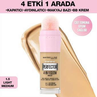 Maybelline New York Instant Perfector Glow 4 Etki 1 Arada Fondöten - 1.5 Light Medium