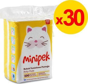 İpek Minipek 60'lı 30 Paket Bebek Temizleme Pamuğu