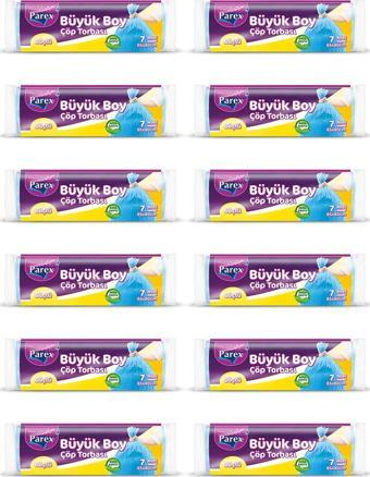 Parex Güçlü Çöp Torbası Büyük Boy 12 Li Paket