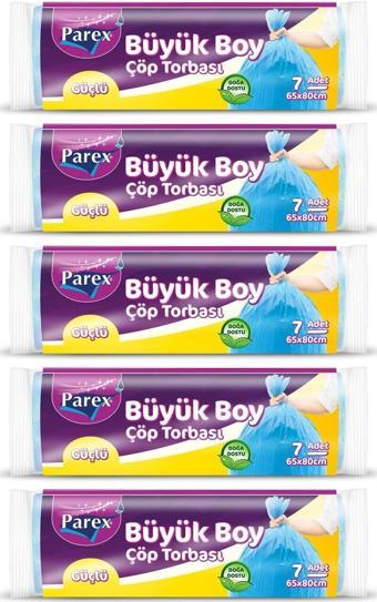 Parex Güçlü Çöp Torbası Büyük Boy 5'li