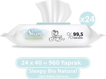 Sleepy Bio Natural Islak Bebek Havlusu 24x40 (960 Yaprak)