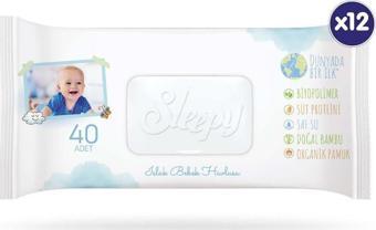 Sleepy Bio Natural Islak Havlu 12x40 (480 Yaprak)