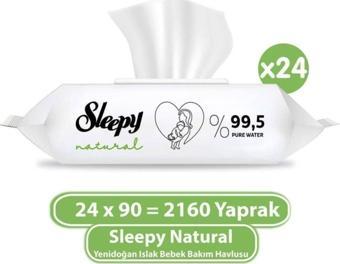 Sleepy Natural Yenidoğan Bebek Bakım Havlusu 90 Lı X 24 Adet