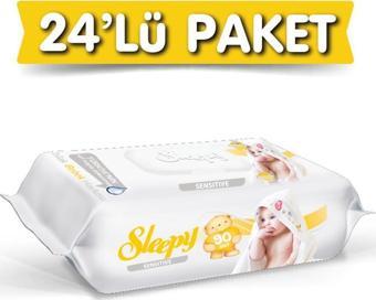 Sleepy Sensitive 90'lı Islak Havlu 24'lü Paket Toplam 2160 Yaprak