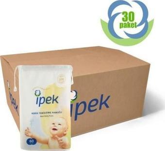 İpek Maxi 60'lı 30 Paket Bebek Temizleme Pamuğu