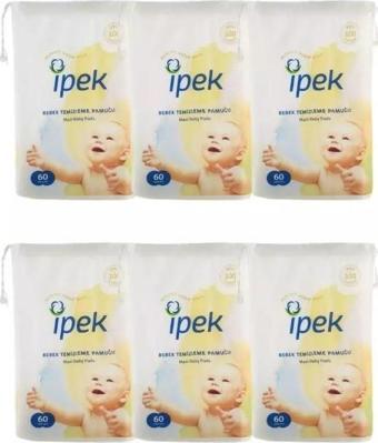 İpek Maxi 60'lı 6 Paket Bebek Temizleme Pamuğu