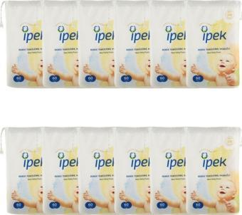 İpek Maxi 60'lı 12 Paket Bebek Temizleme Pamuğu