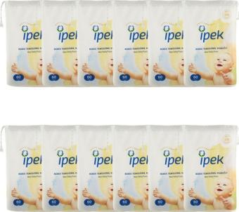 İpek Maxi 60'lı 12 Paket Bebek Temizleme Pamuğu