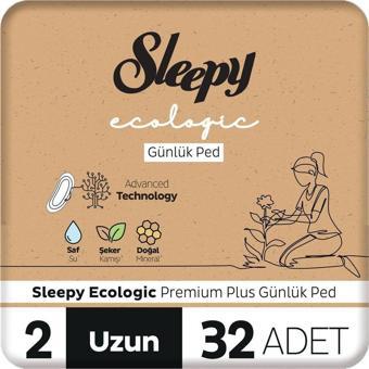 Sleepy Ecologic premium Plus Günlük Ped Uzun 32 Adet Ped