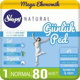 Sleepy Natural Günlük Ped Normal 80 Adet