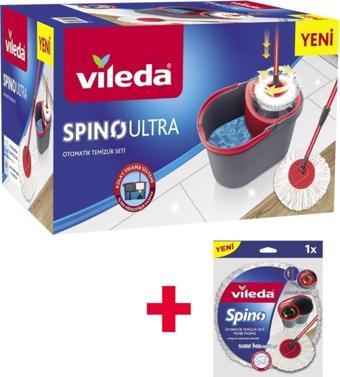 Vileda Spino Ultra Otomatik Temizlik Seti + Yedek Paspas