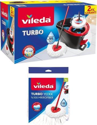 Vileda Turbo Pedallı Temizlik Seti + Turbo Üçgen Mikrofiber Yedek Paspas