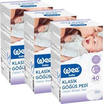 Wee Baby Klasik 40'lı 3 Paket Göğüs Pedi