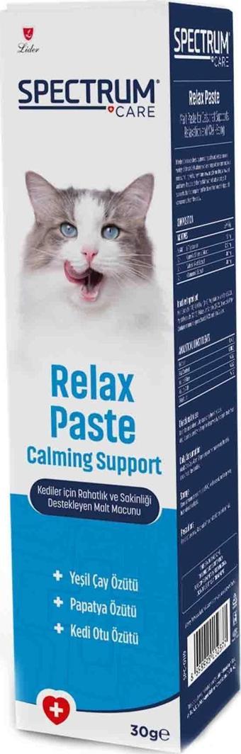 Spectrum Relax Paste Kediler için Rahatlık ve Sakinlik Malt Macunu 30 gr