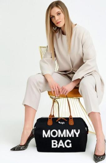 Stylo Mommy Bag Anne Bebek Bakım Ve Kadın Çantası-siyah Beyaz Baskı