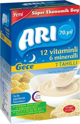 ARI Mama Gece 7 Tahıllı 12 Vitamin 6 Mineralli Pirinç Unu 500 gr