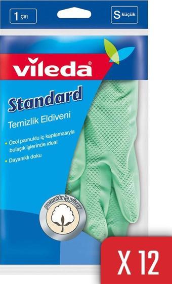 Vileda Standart Eldiven No 7 Küçük Boy 12'li Paket