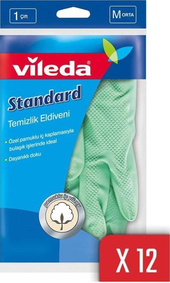 Vileda Standart Eldiven Orta Boy X 12 Paket