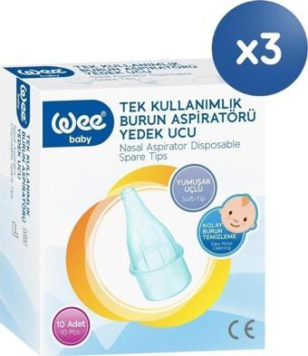 Wee Baby Burun Aspiratörü Yedek Uç Seti (10x3 30 Adet)