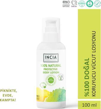 INCIA %100 Doğal Koruyucu Vücut Losyonu Sprey Yenidoğan Bebek Çocuk İçin Limon Okaliptus Vegan 100 ml