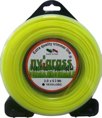 Nylgrass Sarı Altıköşe Tırpan Misinası 3.0 mm 53 mt