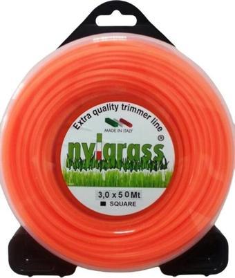 Nylgrass Tırpan Misinası Turuncu Dörtköşe 3.0 mm 50 mt