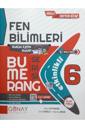 Günay Yayınları 6. Sınıf Fen Bilimleri Bumerang Etkinlikli Defter - Günay Yayınları