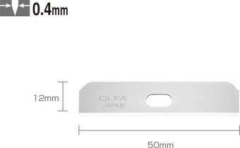 OLFA SKB-7/10B Çift Yönlü Emniyetli Maket Bıçağı Yedeği (10 lu)