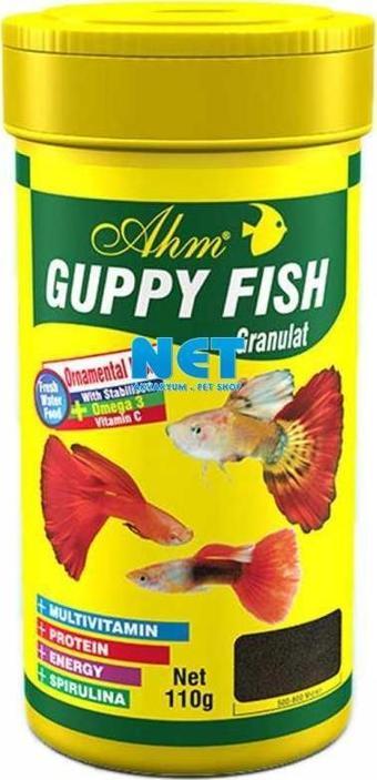 Ahm Guppy Fish Granullat 250 ml 500 - 800 micron