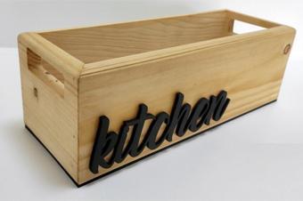Woodretro Mutfak Ahşap Mutfak Düzenleyici/ahşap Kutu indirim/35x12 