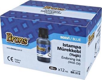 Brons Istampa Mürekkebi Yağlı 30 CC Mavi BR-315