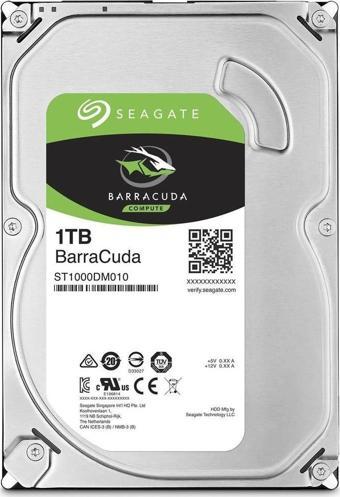 Seagate BARRACUDA ST1000DM010 1TB 3.5 7200 RPM 64MB SATA-3