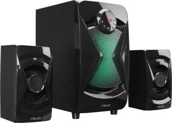 Mikado Md-370Bt 2+1 38W Siyah Bt-Aux-Usb-Fm-Led Işıklı Multimedia Speaker