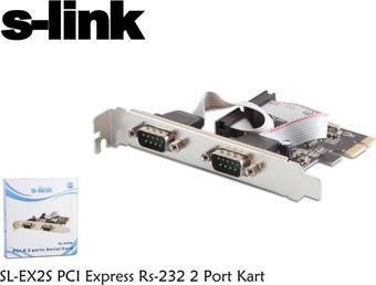 S-link SL-EX2S rs232 2port Pcı Express Kart Kutulu