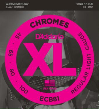 ECB81 Chromes Bass Light 45-100 Long Scale Takım Tel Bas Gitar Teli